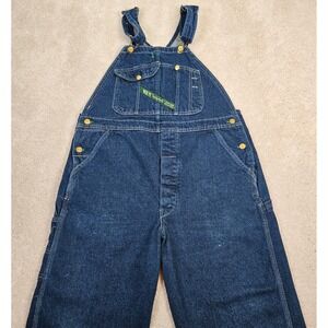 Men's Vintage 90s KEY Imperial Denim Bib Overalls W38 x L30 Carpenter Work Pants
